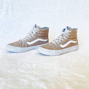 Van's Tan High Tops with Zipper